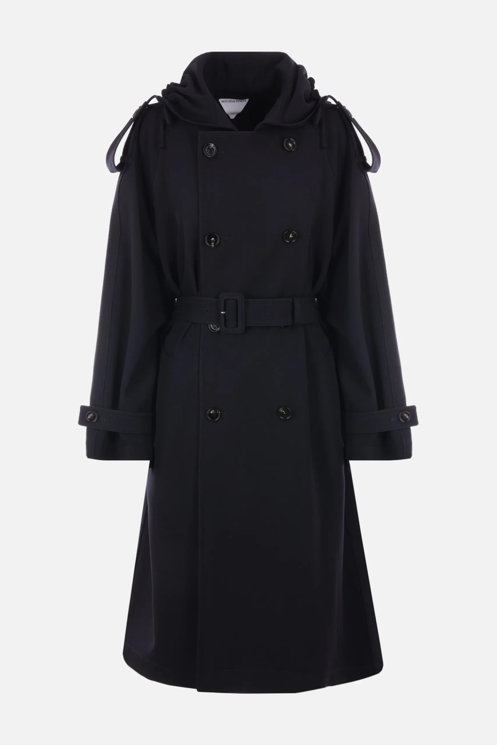 trench doppiopetto in gabardine