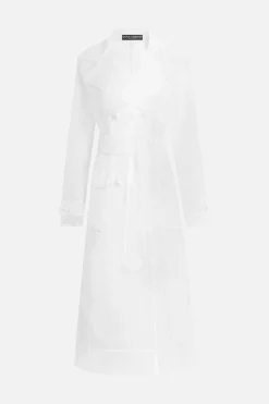 trench doppiopetto in organza tecnica