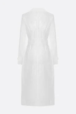 trench doppiopetto in organza tecnica