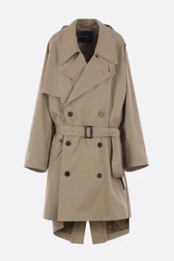 trench doppiopetto in twill