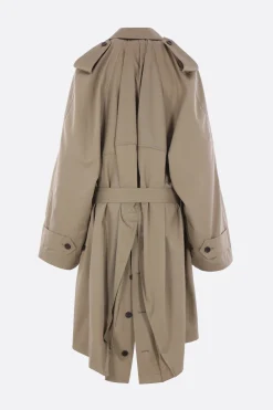 trench doppiopetto in twill