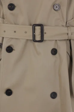 trench doppiopetto in twill