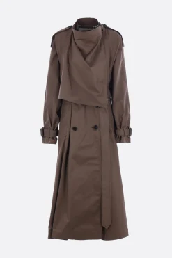 trench doppiopetto in twill