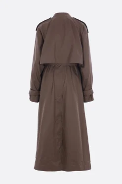 trench doppiopetto in twill