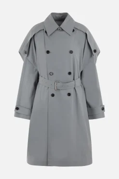 trench in canvas di cotone compatto