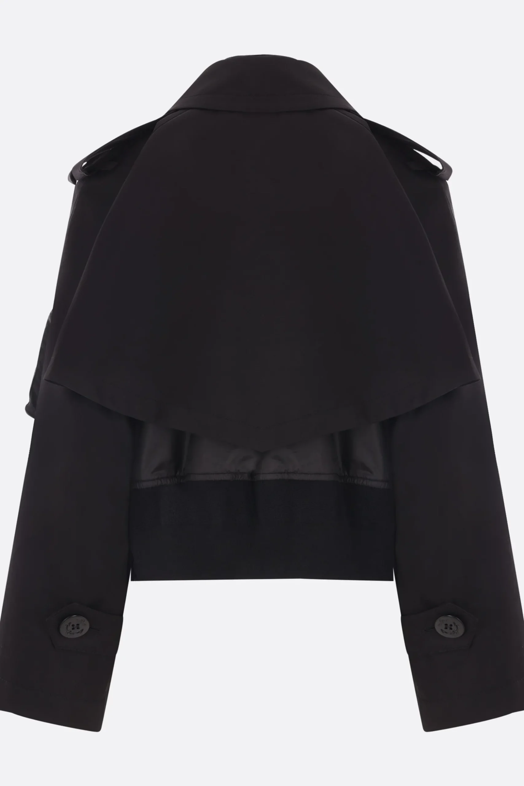 trench in gabardine con gilet in nylon