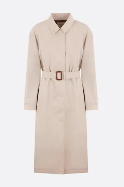 trench monopetto in gabardine