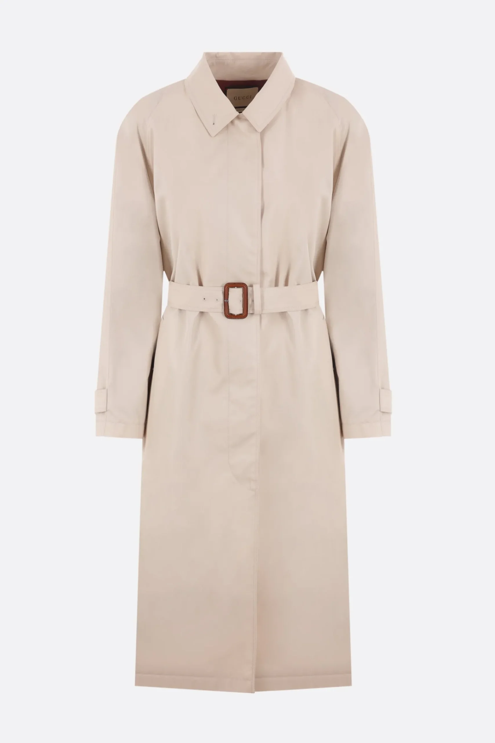 trench monopetto in gabardine
