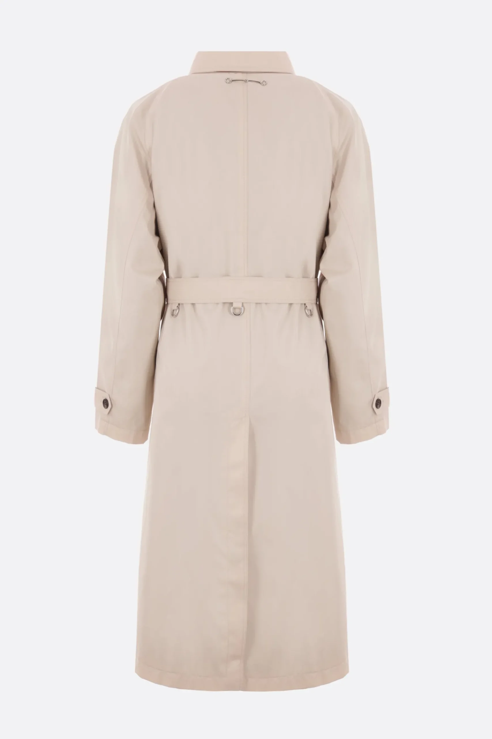 trench monopetto in gabardine