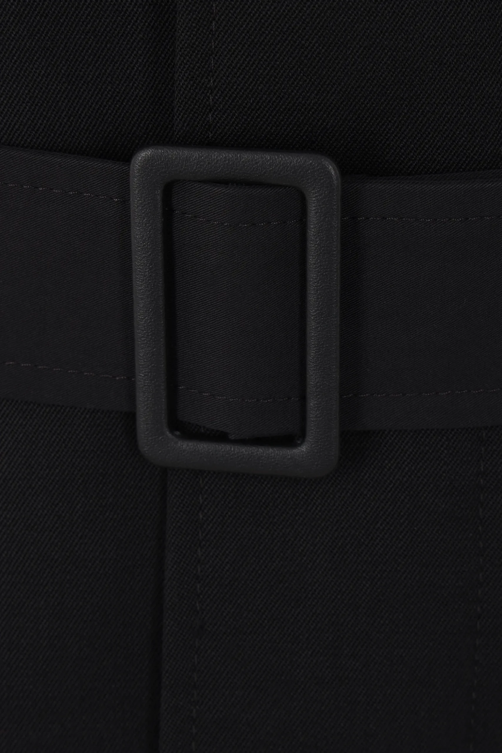 trench monopetto in lana e cotone