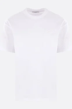 t-shirt in cotone con etichetta logo