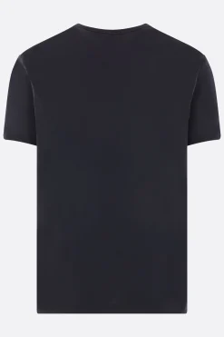 t-shirt in cotone con etichetta logata