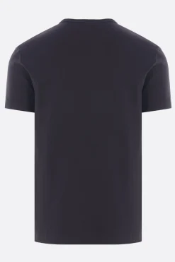 t-shirt in cotone con placca logo