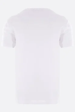t-shirt in cotone con placca logo