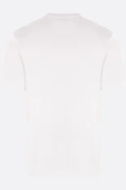 t-shirt in cotone con ricamo logo