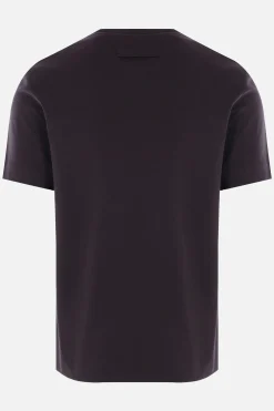 t-shirt in cotone con ricamo logo