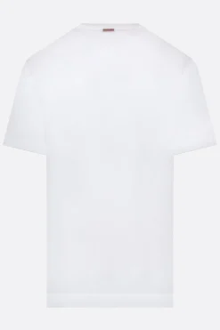 t-shirt in cotone con ricamo logo