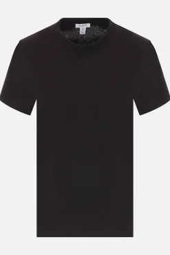 t-shirt in cotone ricamo logo