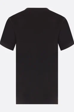 t-shirt in cotone ricamo logo