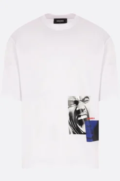 t-shirt in cotone stampa grafica