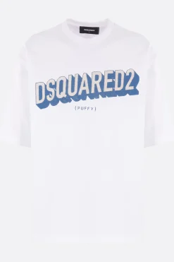 t-shirt in cotone stampa logo 3D