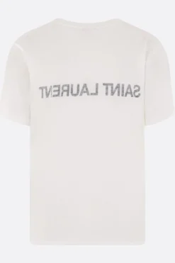 t-shirt in cotone stampa logo reversed