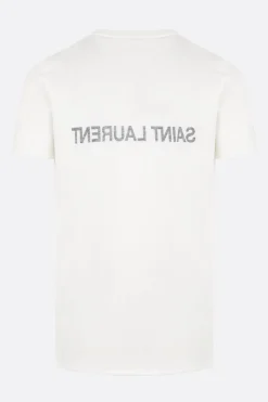 t-shirt in cotone stampa logo reversed