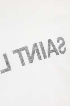 t-shirt in cotone stampa logo reversed