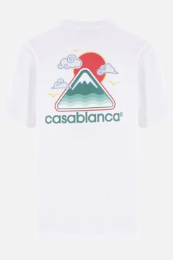 t-shirt in cotone stampa Montagne Ondulée