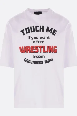 t-shirt in cotone stampa Wrestling