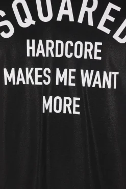t-shirt in jersey lucido stampa Hardcore