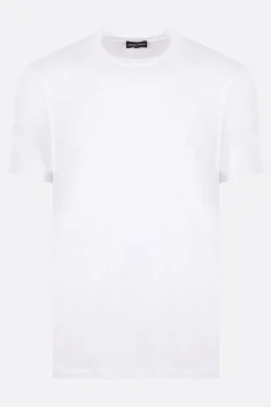 t-shirt in jersey stretch con ricamo logo