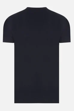 t-shirt in jersey stretch con ricamo logo