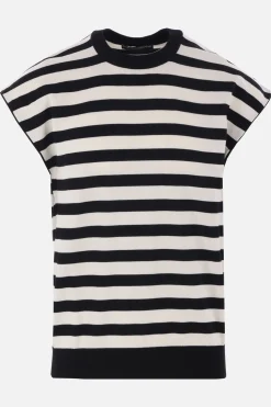 t-shirt kimono in maglia a righe