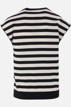 t-shirt kimono in maglia a righe