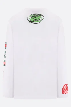 t-shirt oversize a maniche lunghe in cotone
