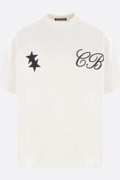 t-shirt oversize Cursive Two Stars in cotone