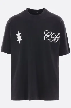 t-shirt oversize Cursive Two Stars in cotone