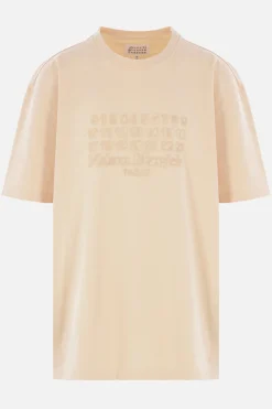 t-shirt oversize in cotone ricamo logo