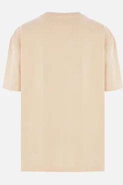 t-shirt oversize in cotone ricamo logo