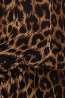 tuta in crepe de chine stampa leopardo