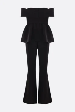 tuta off-the-shoulder in crepe